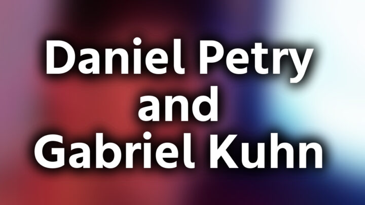 「Daniel Petry and Gabriel Kuhn」という影付きの白文字が、ぼかされた少年の写真の上に書かれているアイキャッチ。
