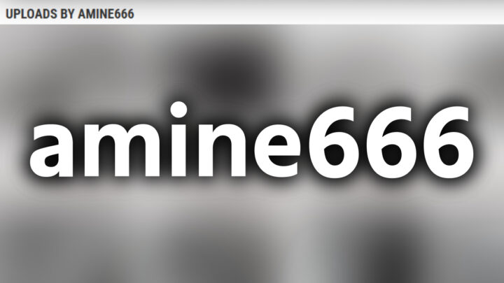 「amine666」という影付きの白文字が、ぼかされたサイトのスクリーンショットの上に書かれているアイキャッチ。